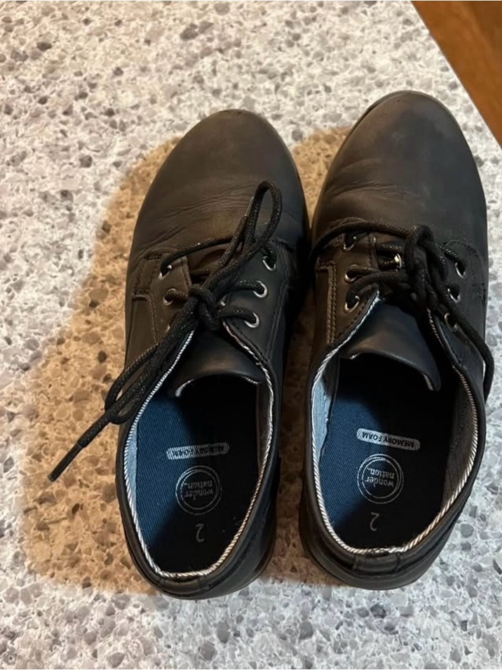 wonder nation Black Men's Lace-Up Oxford Work Shoes